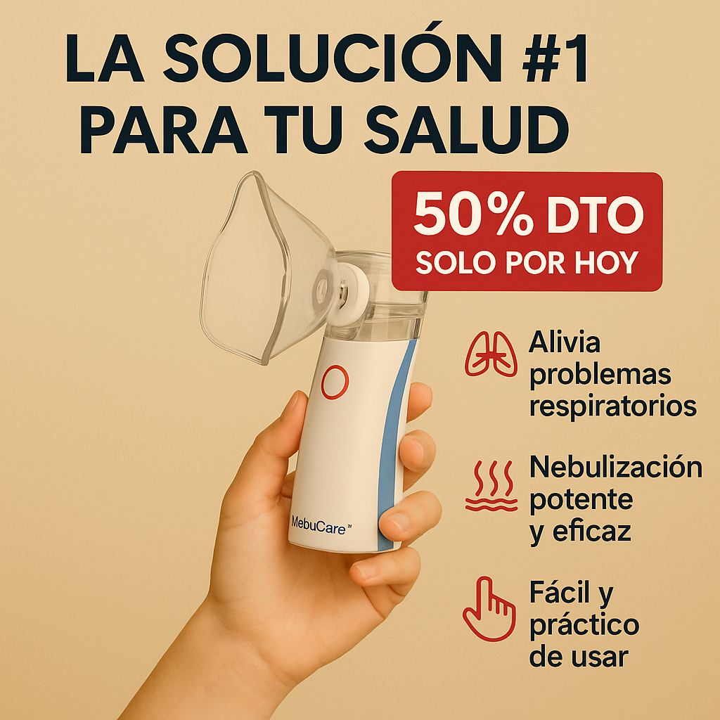 50% de Descuento SOLO POR HOY - NebuCare™ - Nebulizador Portátil para Niños y Adultos