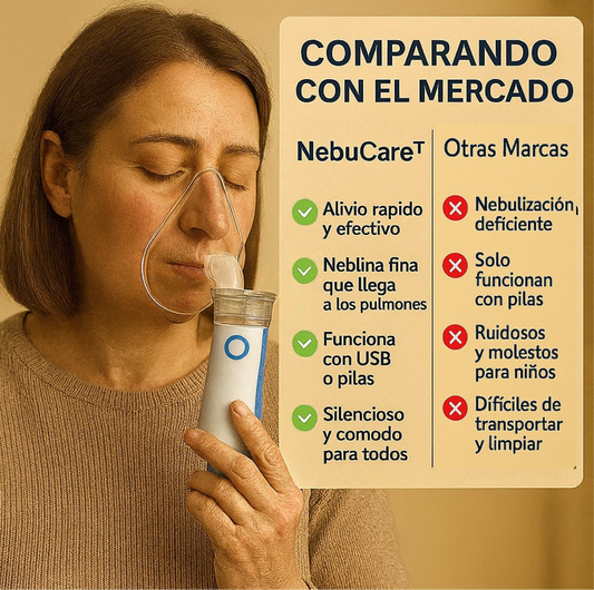 50% de Descuento SOLO POR HOY - NebuCare™ - Nebulizador Portátil para Niños y Adultos
