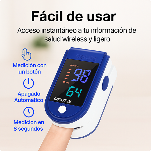 Toma presión GRATIS - ¡Solo por Hoy! - OxiCare™ - Oxímetro de Pulso
